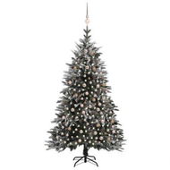 Detailed information about the product Artificial Christmas Tree LED&Ball Set&Flocked Snow 210 cm PVC&PE