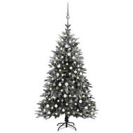 Detailed information about the product Artificial Christmas Tree LED&Ball Set&Flocked Snow 210 cm PVC&PE