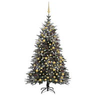 Detailed information about the product Artificial Christmas Tree LED&Ball Set&Flocked Snow 210cm PVC&PE