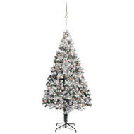 Detailed information about the product Artificial Christmas Tree LEDs&Ball Set&Flocked Snow Green 300 cm