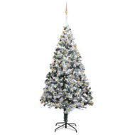 Detailed information about the product Artificial Christmas Tree LEDs&Ball Set&Flocked Snow Green 300 cm