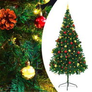 Detailed information about the product Artificial Christmas Tree With Baubles And LEDs Green 210 Cm