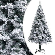 Detailed information about the product Artificial Christmas Tree With Flocked Snow Green 150 M PVC