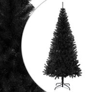 Detailed information about the product Artificial Christmas Tree with Stand Black 180 cm PVC