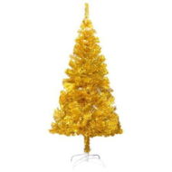 Detailed information about the product Artificial Christmas Tree with Stand Gold 180 cm PET