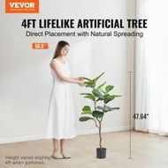 Detailed information about the product Artificial Fiddle Leaf Fig Tree, 10cm, Secure PE Material & Anti-Tip Tilt Protection Low-Maintenance Faux Plant, Lifelike Green Fake Potted Tree for Home Office Warehouse Decor Indoor Outdoor