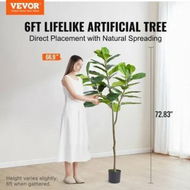 Detailed information about the product Artificial Fiddle Leaf Fig Tree, 15.2cm, Secure PE Material & Anti-Tip Tilt Protection Low-Maintenance Faux Plant, Lifelike Green Fake Potted Tree for Home Office Warehouse Decor Indoor Outdoor