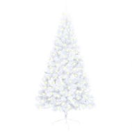 Detailed information about the product Artificial Half Christmas Tree with LED&Stand White 150 cm PVC