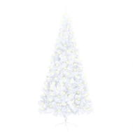 Detailed information about the product Artificial Half Christmas Tree with LED&Stand White 210 cm PVC