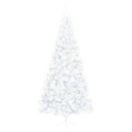 Detailed information about the product Artificial Half Christmas Tree with LED&Stand White 240 cm PVC