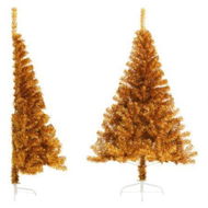 Detailed information about the product Artificial Half Christmas Tree with Stand Gold 180 cm PET