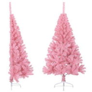 Detailed information about the product Artificial Half Christmas Tree with Stand Pink 120 cm PVC