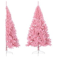 Detailed information about the product Artificial Half Christmas Tree with Stand Pink 210 cm PVC