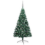 Detailed information about the product Artificial Half Pre-lit Christmas Tree with Ball Set Green 180 cm