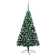 Detailed information about the product Artificial Half Pre-lit Christmas Tree with Ball Set Green 210 cm