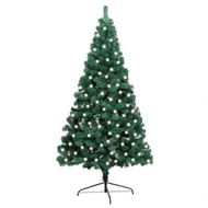 Detailed information about the product Artificial Half Pre-lit Christmas Tree with Stand Green 120 cm PVC