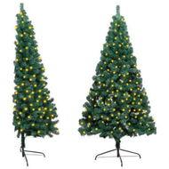 Detailed information about the product Artificial Half Pre-lit Christmas Tree with Stand Green 150 cm PVC