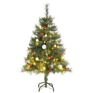 Detailed information about the product Artificial Hinged Christmas Tree with 150 LEDs & Ball Set 120 cm