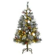 Detailed information about the product Artificial Hinged Christmas Tree with 150 LEDs & Ball Set 120 cm