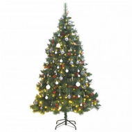 Detailed information about the product Artificial Hinged Christmas Tree with 300 LEDs & Ball Set 180 cm