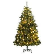 Detailed information about the product Artificial Hinged Christmas Tree with 300 LEDs & Ball Set 180 cm