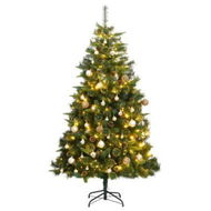 Detailed information about the product Artificial Hinged Christmas Tree with 300 LEDs & Ball Set 180 cm