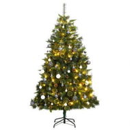 Detailed information about the product Artificial Hinged Christmas Tree with 300 LEDs & Ball Set 180 cm