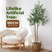 Artificial Olive Tree Plant Pot 180cm Tall Imitation Green Fake Faux Moss Natural Indoor Decor Home Office Living Room Lifelike Fruits Branches Leaves. Available at Crazy Sales for $99.95