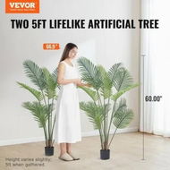 Detailed information about the product Artificial Palm Tree, 1.5m Tall Faux Plant, Secure PE Material & Anti-Tip Tilt Protection Low-Maintenance Plant, Lifelike Green Fake Tree for Home Office Warehouse Decor Indoor Outdoor