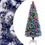 Detailed information about the product Artificial Pre-lit Christmas Tree White&Blue 180 cm Fibre Optic