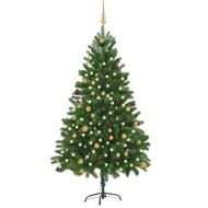 Detailed information about the product Artificial Pre-lit Christmas Tree with Ball Set 210 cm Green