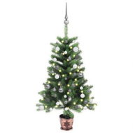 Detailed information about the product Artificial Pre-lit Christmas Tree with Ball Set 90 cm Green