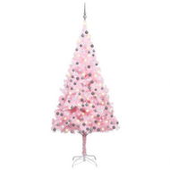 Detailed information about the product Artificial Pre-lit Christmas Tree with Ball Set Pink 210 cm PVC