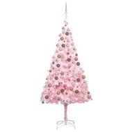 Detailed information about the product Artificial Pre-lit Christmas Tree with Ball Set Pink 240 cm PVC