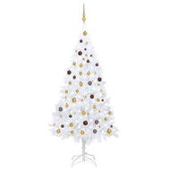 Detailed information about the product Artificial Pre-lit Christmas Tree with Ball Set White 210 cm PVC