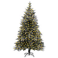 Detailed information about the product Artificial Pre-lit Christmas Tree with Flocked Snow 210 cm PVC&PE