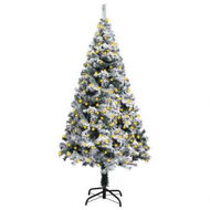 Detailed information about the product Artificial Pre-lit Christmas Tree with Flocked Snow Green 120 cm