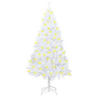 Detailed information about the product Artificial Pre-lit Christmas Tree with Thick Branches White 150 cm