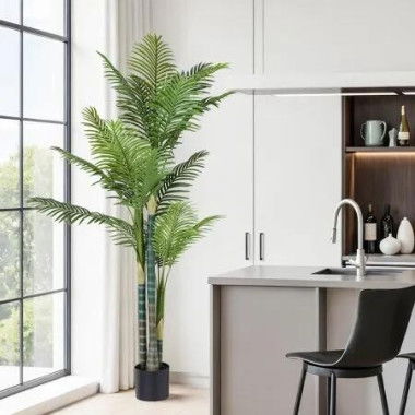 Artiss 180cm Artificial Palm Tree Faux Trees Indoor Decor Artificial Plants Lifelike Plant 1.8M