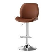 Detailed information about the product Artiss 1X Bar Stool Bentwood Swivel Adjustable Kitchen Dining Counter Stool Leather Brown