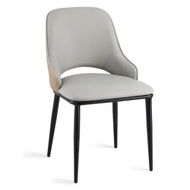 Detailed information about the product Artiss 1x Dining Chair Hollow PU Leather Kitchen Lounge Cafe Accent Chairs Grey