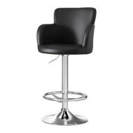 Detailed information about the product Artiss 1x Leather Bar Stools Swivel Adjustable Gas Lift PU Counter Chairs Black