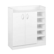 Detailed information about the product Artiss 2 Doors Shoe Cabinet Storage Cupboard - White