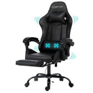 Detailed information about the product Artiss 2 Point Massage Gaming Office Chair Footrest Black