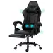 Artiss 2 Point Massage Gaming Office Chair Footrest Black. Available at Crazy Sales for $149.95