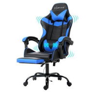 Detailed information about the product Artiss 2 Point Massage Gaming Office Chair Footrest Blue