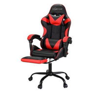 Detailed information about the product Artiss 2 Point Massage Gaming Office Chair Footrest Red