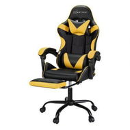 Detailed information about the product Artiss 2 Point Massage Gaming Office Chair Footrest Yellow