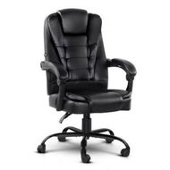 Detailed information about the product Artiss 2 Point Massage Office Chair PU Leather Black