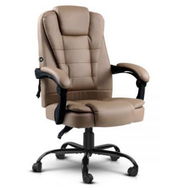 Detailed information about the product Artiss 2 Point Massage Office Chair PU Leather Espresso